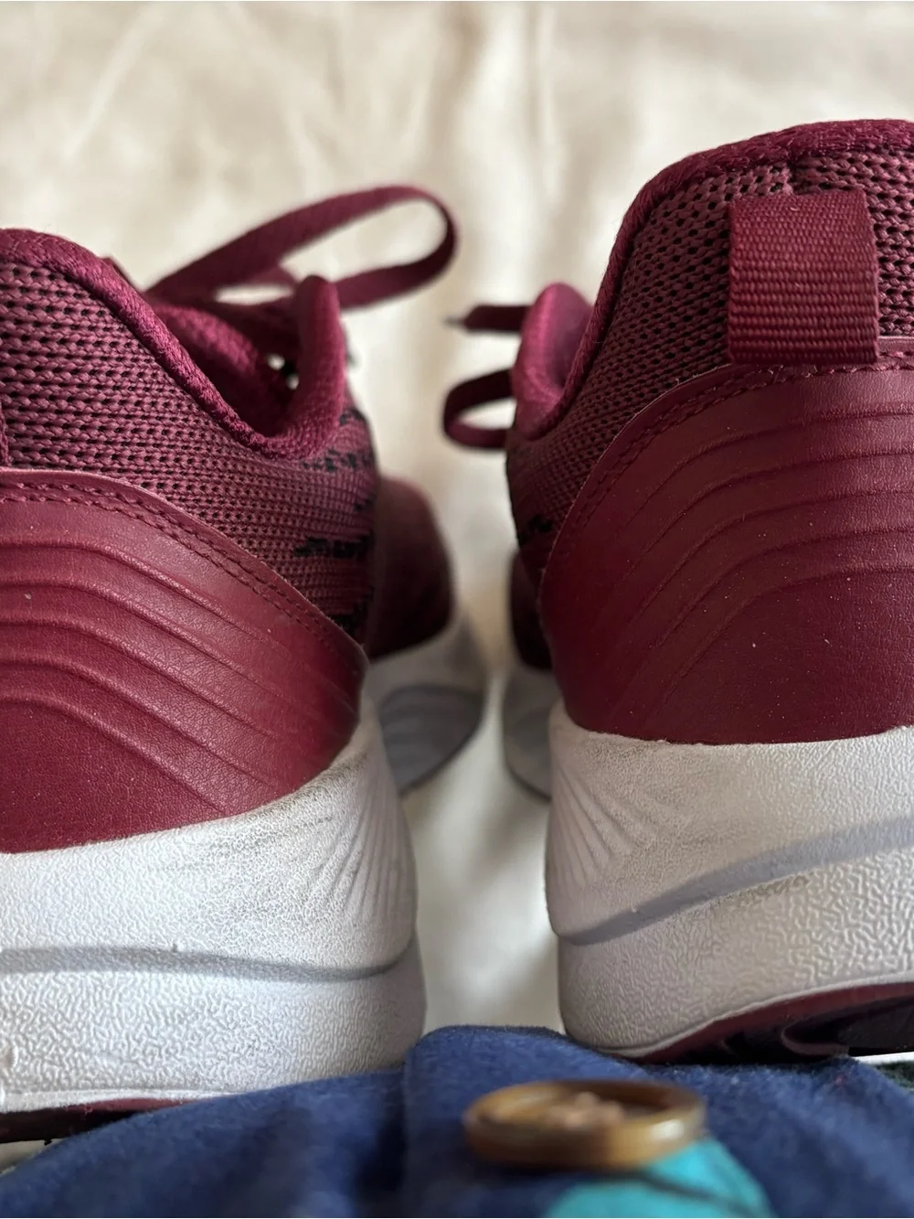 Fitville Burgundy Knit Lace-Up Sneakers 8.5